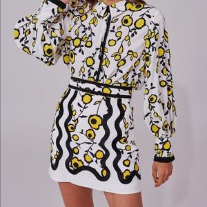 C/Meo Collective Embroidered Mini Skirt